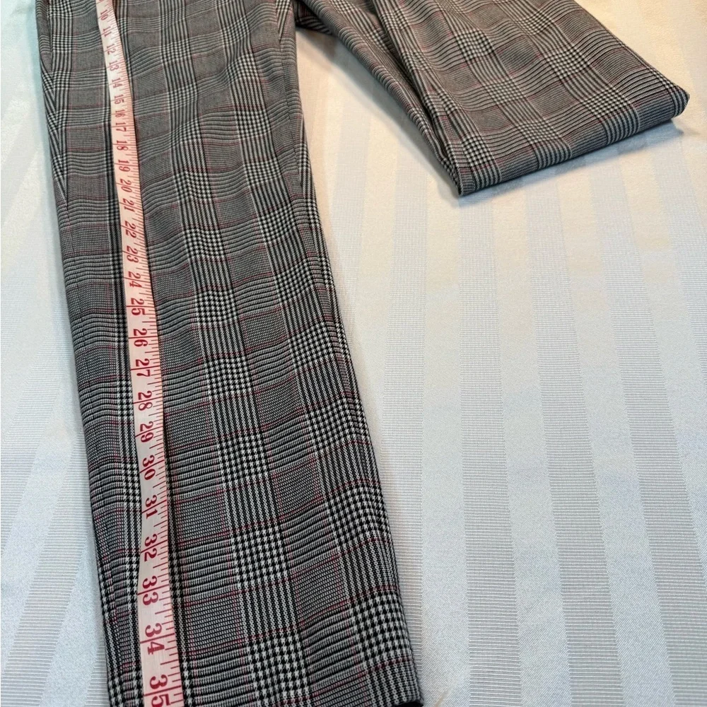 J. Crew 365 Plaid Trousers Pants Sz 4 Lined. Black, White & Red NWOT #H2873